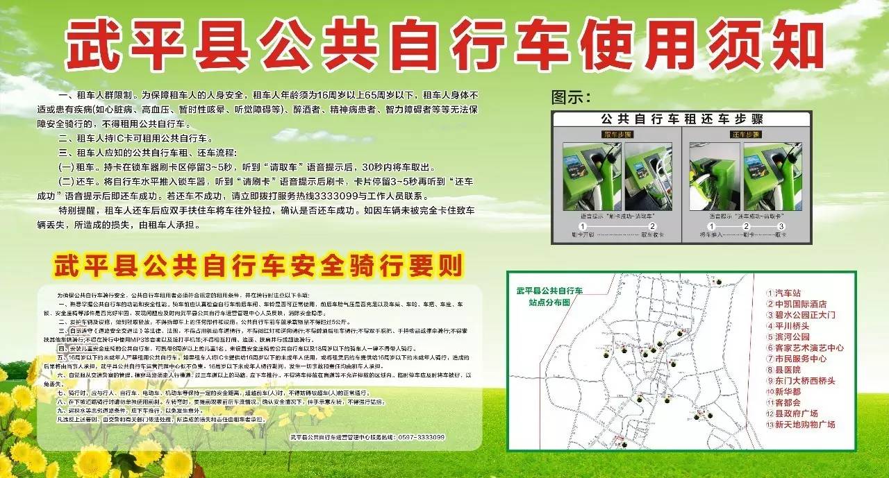 公共自行車使用須知"