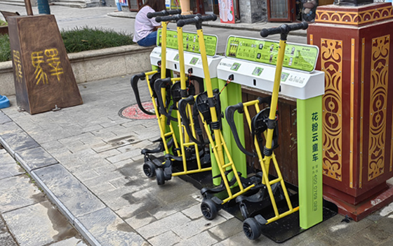 “遛娃神器”花粉云共享童車助力幼童出行！